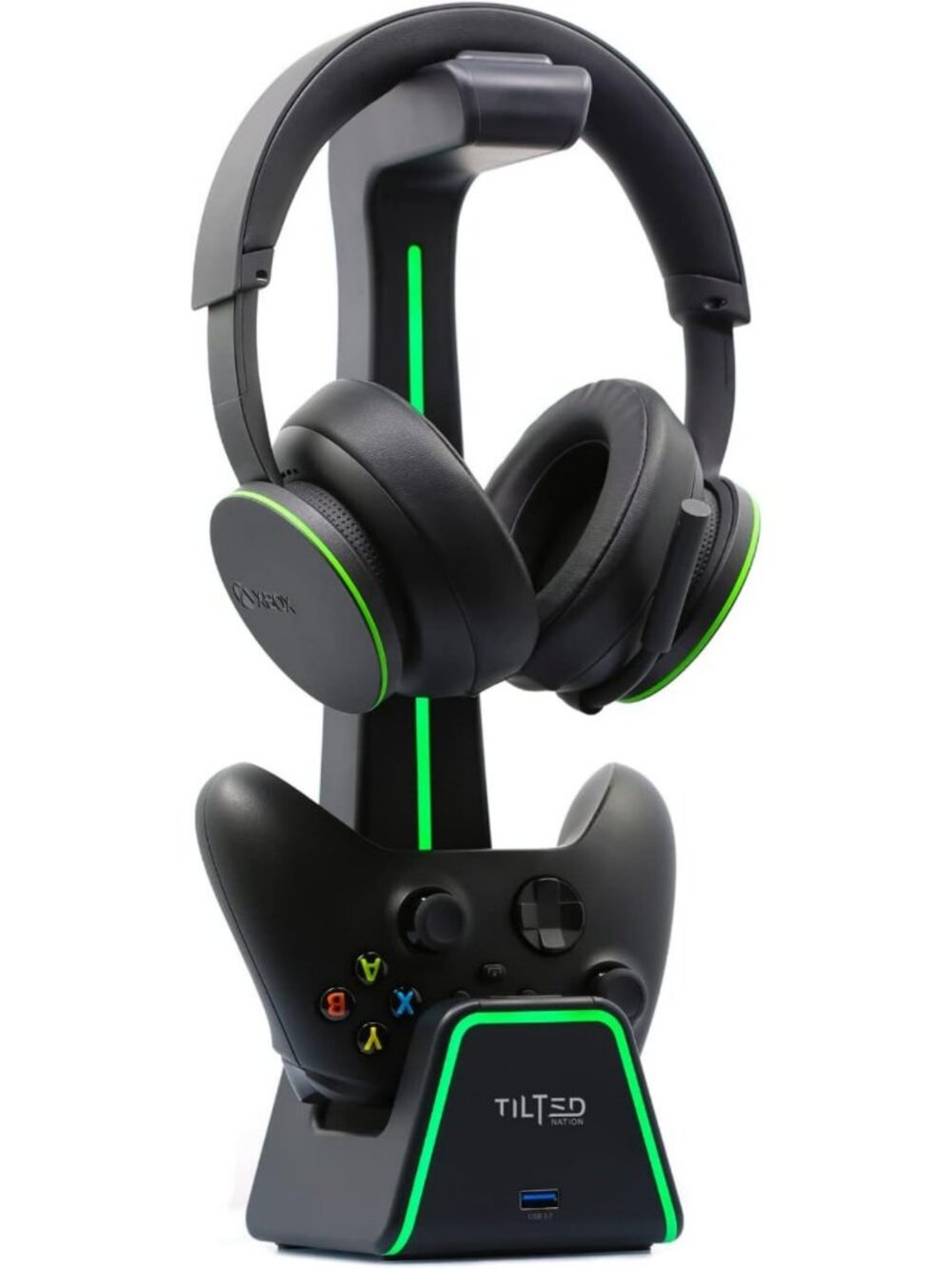 3-in-1 Gaming Headset & Controller Stand - PS5/Xbox Charging Station & Holder